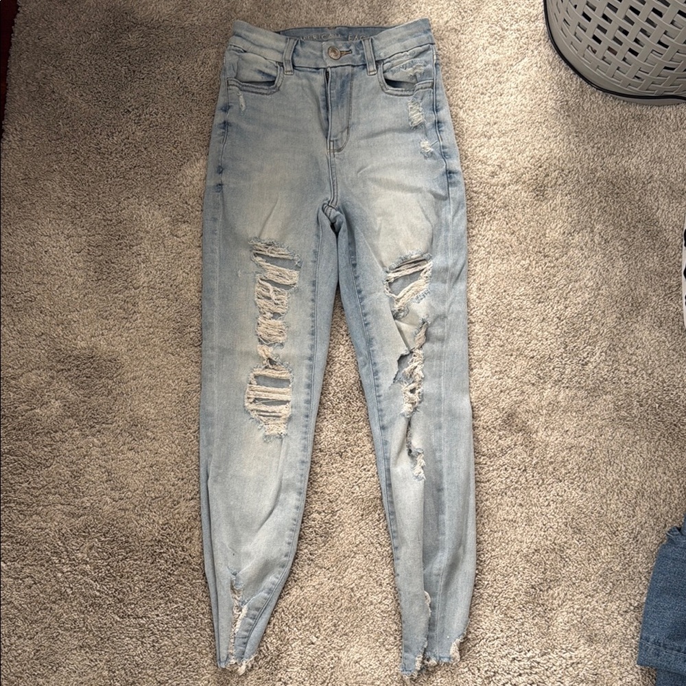Distressed Light Blue Women's Jeans
